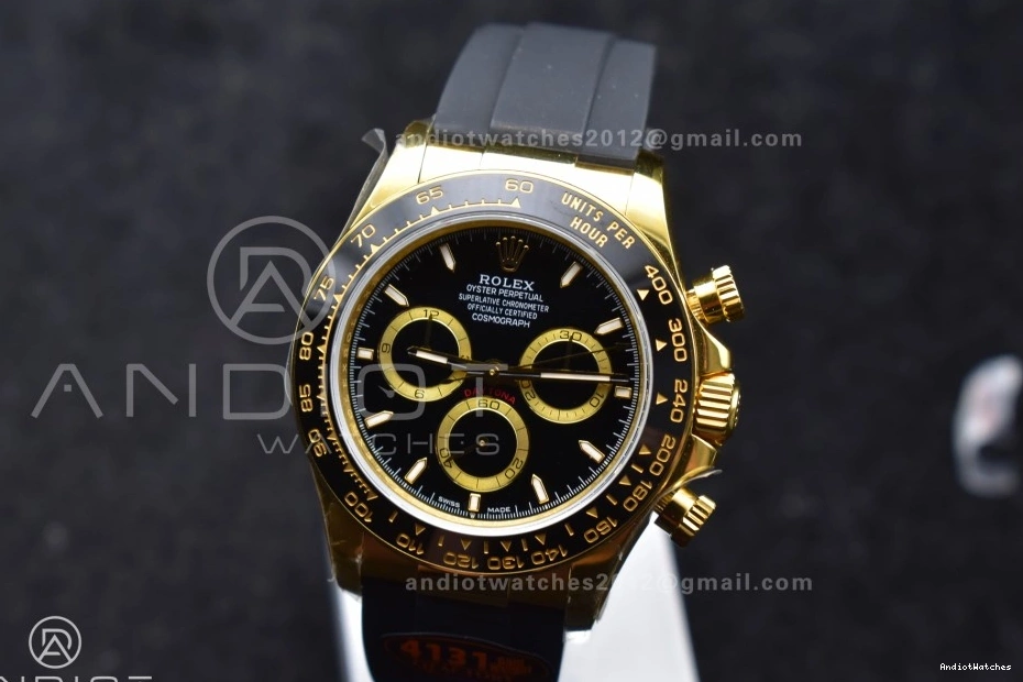 Best 1:1 SH4131 V6 on Black QF 803 (Weighted) Strap Stylish Daytona 126518 Oysterflex Dial Edition 0309